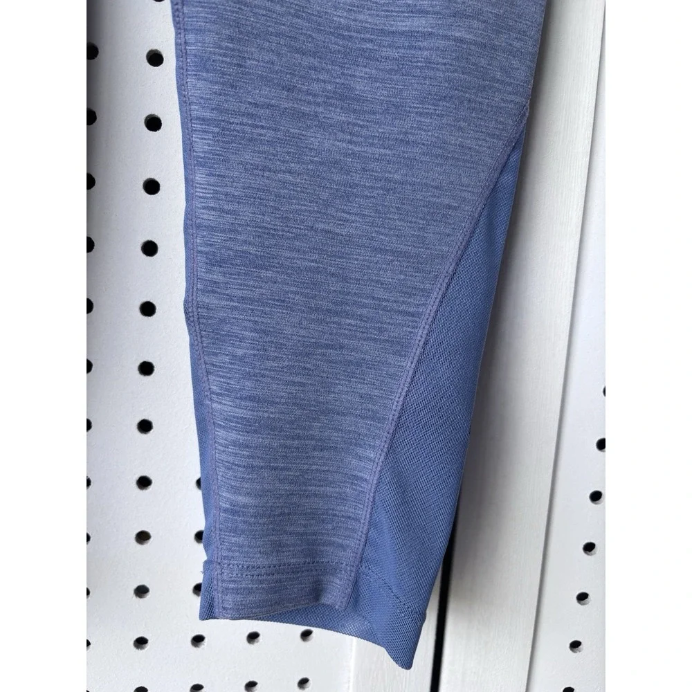 Nike Dri Fit Women's Small Leggings Blue Running‎ Active Mesh Panels